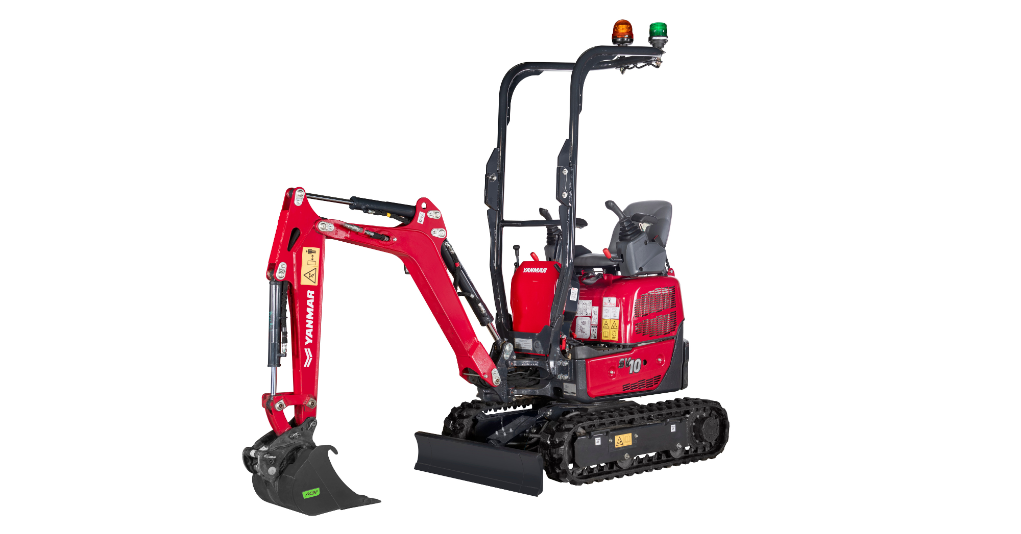 De compacte minigraafmachine SV10 levert krachtige prestaties in krappe ruimtes.